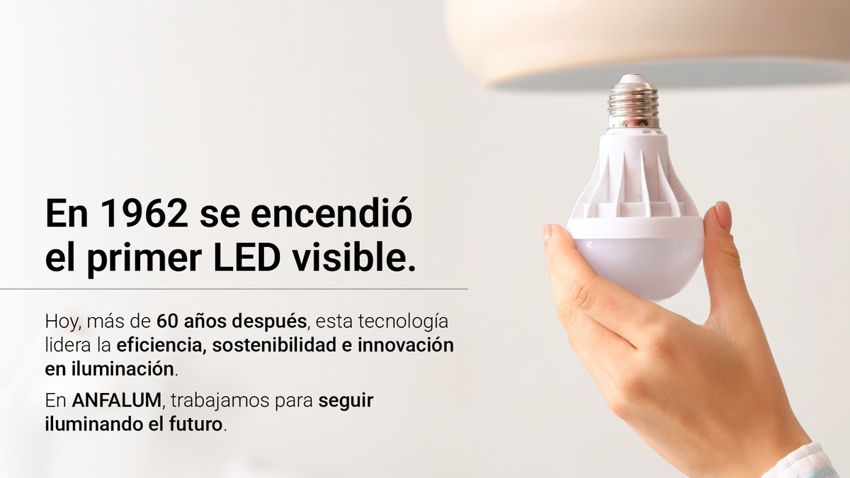 💡 En octubre de 1962 se encendió el primer LED visible.
60 años después, los LED son sinónimo de eficiencia, sostenibilidad e innovación.
Desde ANFALUM, seguimos impulsando la evolución tecnológica del sector de la iluminación. 💡
#ANFALUM #LED #Innovación #EficienciaEnergética