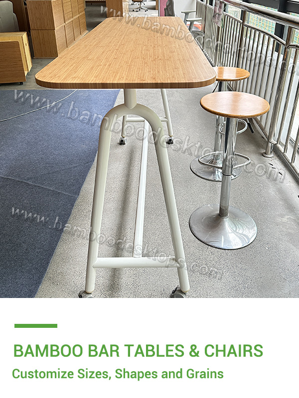 bamboodesktops's tweet image. #Solidbamboopanels with vertical grain &amp;amp; light carbonized colors are #customized for #bartables &amp;amp; #chair sets. View: bamboodesktops.com. Order at info@bamboodesktops.com.
#bamboobartable #bamboohighbartable #highbartable #barchairs #bamboochairs #竹 #bambooplywood #tabletops