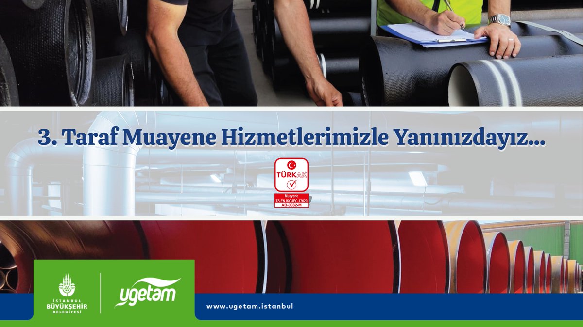 UGETAM olarak altyapı projelerinde kullanılan çelik, polietilen ve düktil font borular ile vanaların üretim süreçlerini bağımsız olarak denetliyoruz.

TSE normlarına uygunluk kontrolleri, kimyasal analizler ve basınç testlerine nezaret ederek altyapı güvenliğini sağlıyoruz.