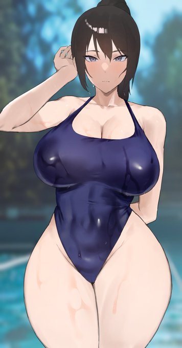 競泳水着の先輩 