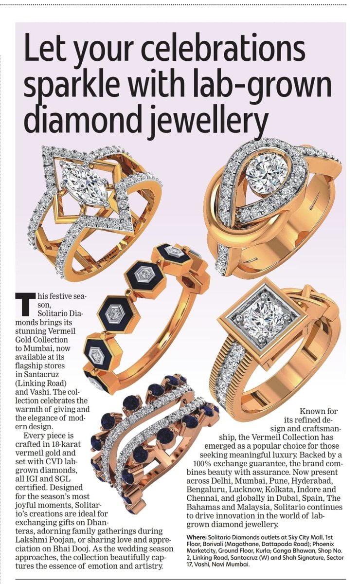 VivekChadha1996's tweet image. Solitario Diamonds- Continues to drive innovation in the world lab grown diamond jewellery.

#Unlisted #Invested #Solitario