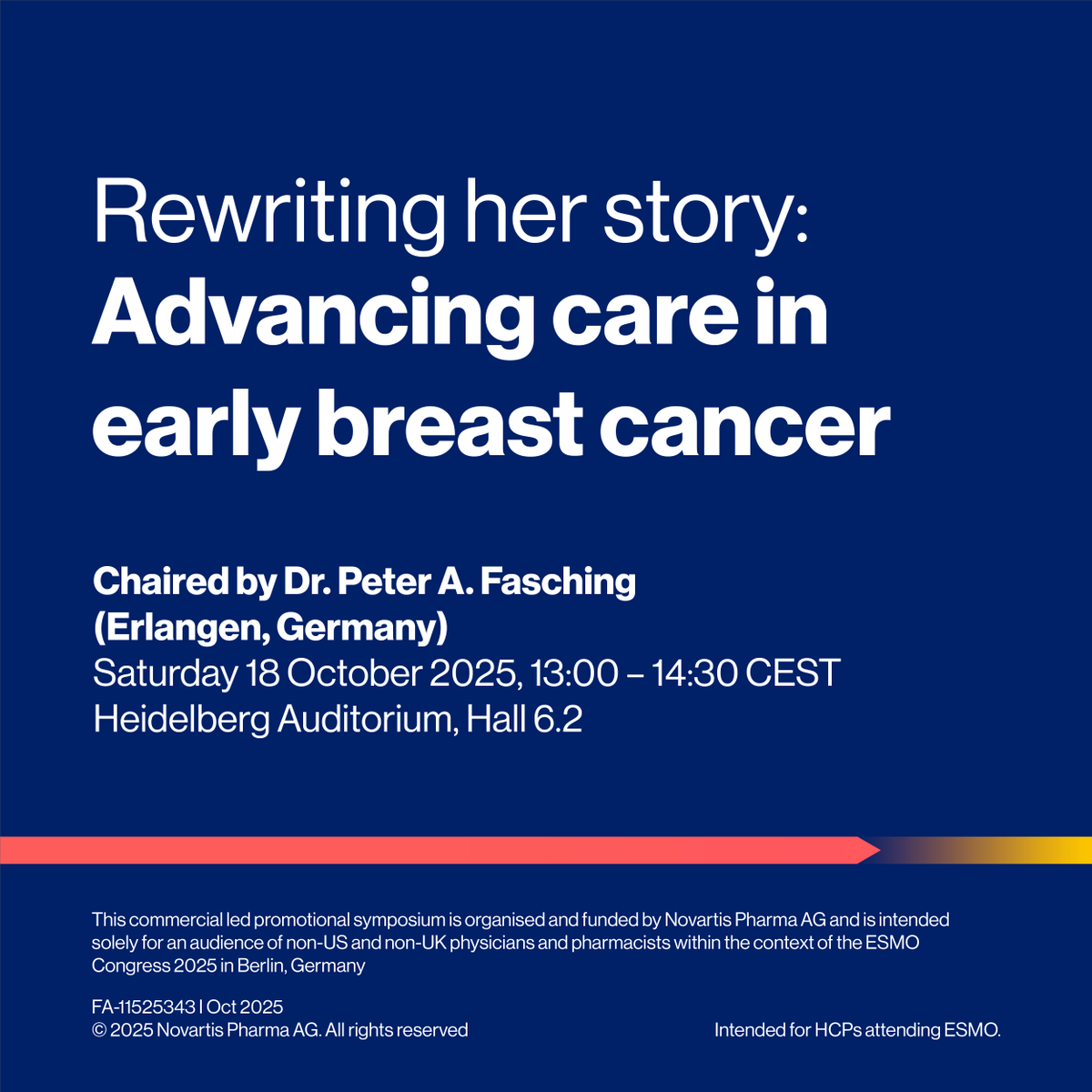 NovartisPro's tweet photo. We have two exciting Novartis-sponsored symposia for you at ESMO. We hope to see you there!
https://t.co/qi1AIHnDaQ
#ESMO2025 https://t.co/wLQ3Oarwsz