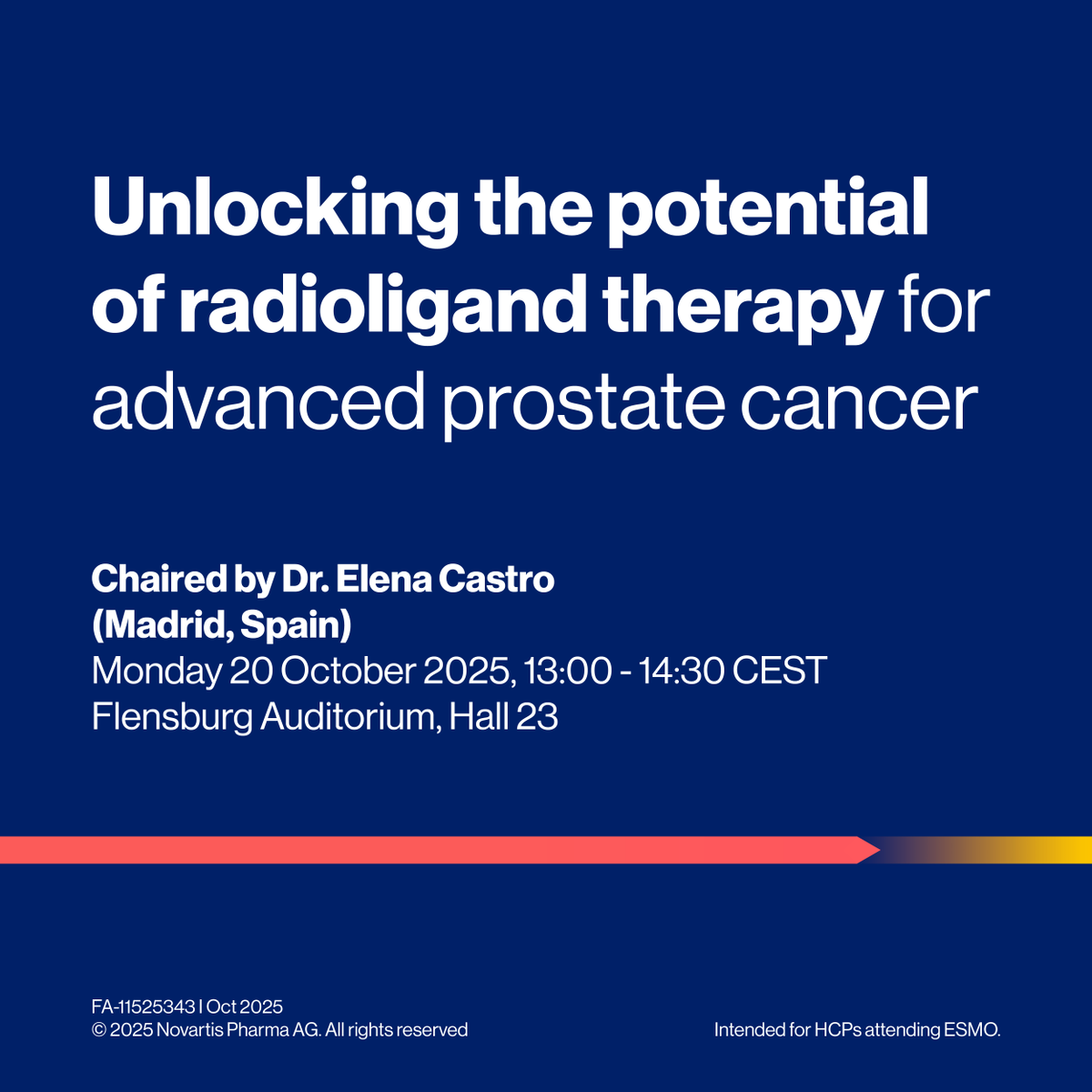 NovartisPro's tweet photo. We have two exciting Novartis-sponsored symposia for you at ESMO. We hope to see you there!
https://t.co/qi1AIHnDaQ
#ESMO2025 https://t.co/wLQ3Oarwsz