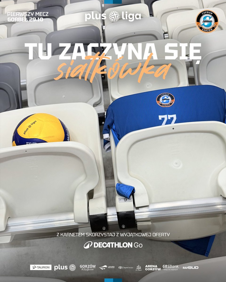 🎟 HEJ KIBICU, TO JUŻ TEN MOMENT!

Kup swój karnet już teraz przez system Decathlon GO 
🔗 go.decathlon.pl/l/KarnetyCupru…

Wkrótce ruszy również sprzedaż biletów na pierwszy mecz #GORBEŁ - więcej informacji już niebawem!

#TuZaczynaSięSiatkówka