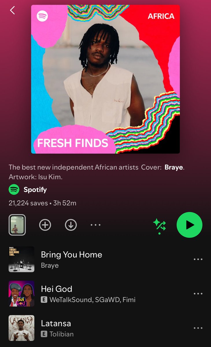 Yeah, we did something w this record.
Thank you <a href="/SpotifyAfrica/">Spotify Africa</a> 

S/O <a href="/fimiwiththeflow/">Fimi</a> 💪🏾

 More otw <a href="/WTS_Label/">WeTalkSound Label</a> <a href="/wetalksound/">WeTalkSound (WTS)</a>