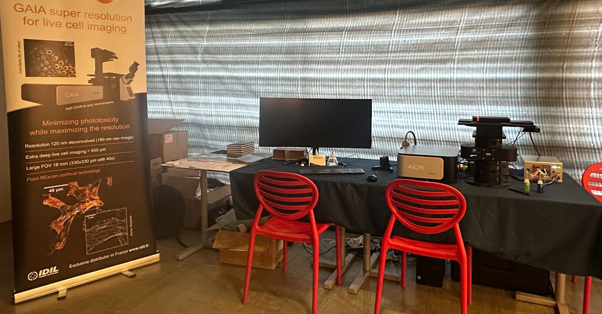 confocal_nl's tweet image. Live from @GDR_ImaBio #MiFoBio2025 in Seignosse, France!

Together with our partner IDIL, we’re showcasing our gentle confocal technology throughout the week.

Join Margarida Dantas for live demonstrations at Salle 4 and experience how our systems enable you to image faster and…