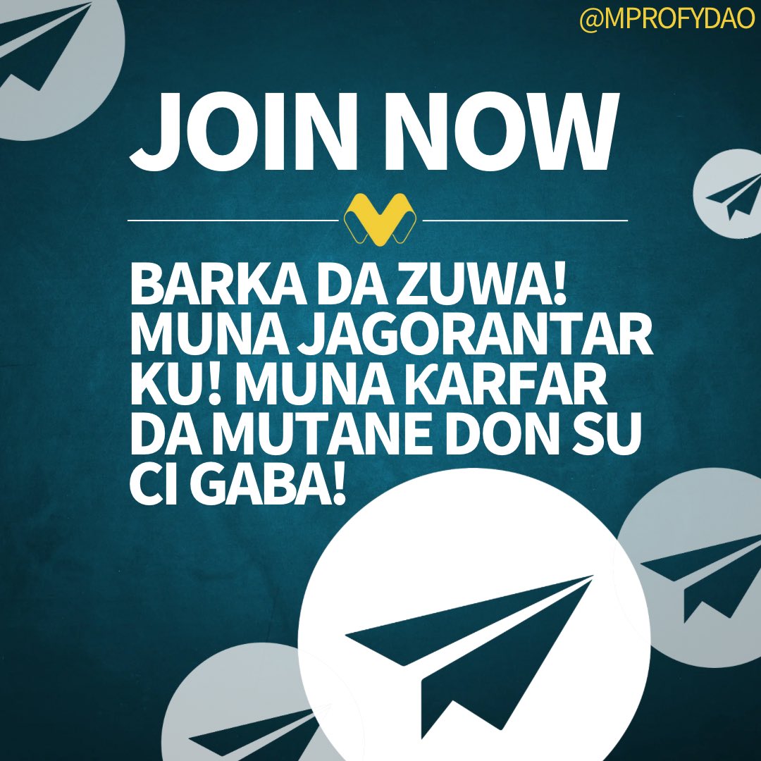 ginmprofy's tweet image. Yan uwa masu daraja Barkan ku, Tare da MPROFY DAO @MprofyDao da @Holydigits101 HolyDigit101, yanzu muna koyarwa da haɗa al’ummomin masu magana da Hausa da Larabci cikin cikakken ƙarfi ƙarƙashin jagorancin HolyDigit101.
Idan kana magana da Hausa ko Larabci, ko kuma kana cikin…