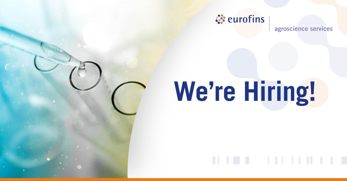 We are looking for Lab Operations Support Technician- Sample Milling at our Columbia, MO, facility in the US.

Click the link below for more information on the job and how to apply.

We can't wait to meet you!

jobs.smartrecruiters.com/Eurofins/74400…

#agroscience #teameas
Image 📷 | 123RF