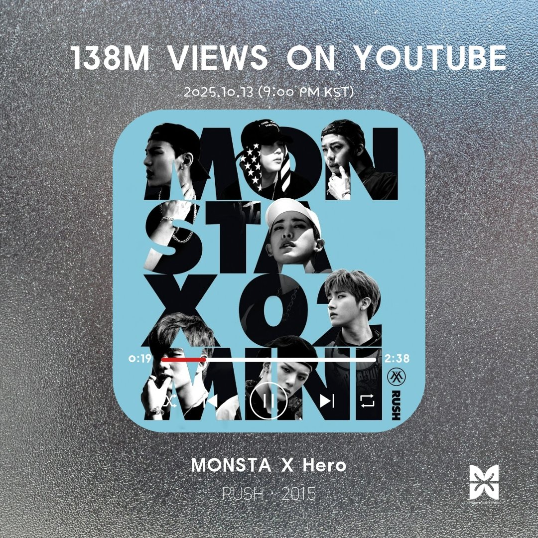MXWH_Central's tweet photo. [#MXWH_Views] Youtube

HERO already surpassed 138M views, still the most viewed video!🔥

🔗https://t.co/5RbXSBgO6o

#MONSTAX #몬스타엑스 @OfficialMONSTAX 
#WONHO #원호 @official__wonho https://t.co/EWIfP7kNVX
