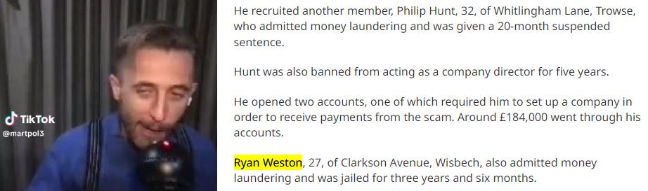 🔴GDL MEMBERS ARE CRIMINALS

🧵

GDL member Ryan Weston, aka Weston Paradigm, is a convicted criminal who laundered money for a Pakistani scammer in the UK.