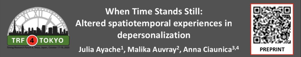 Julia_Yayache's tweet photo. Glad you enjoyed your trip to Japan @AnnaCiaunica 😊 So thrilled to present another part of your research at #TRF4 on depersonalization and spatiotemporal disruption - see below for more details : https://t.co/6XH0i5ULQN