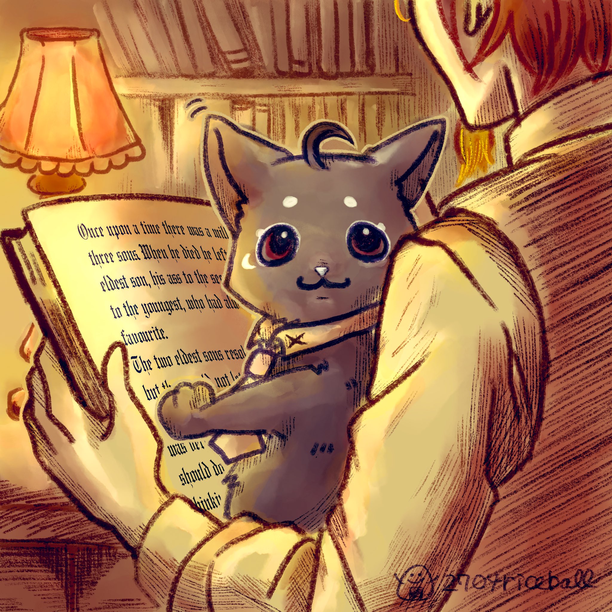 色鉛筆画「耳を傾ければSilent nightほら聴こえる」「秋めく」原画 猫 色鉛筆画「耳を傾ければSilent nightほら聴こえる」「秋めく