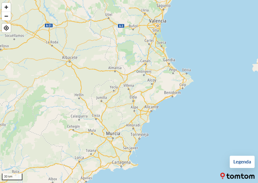 ANWBeuropa's tweet image. In #Sanje wateroverlast door hevige regenval, rond Alicante, Valencia en Murcia. Lokale wegen zijn dicht en ook de #AP7 is dicht bij Pilar.