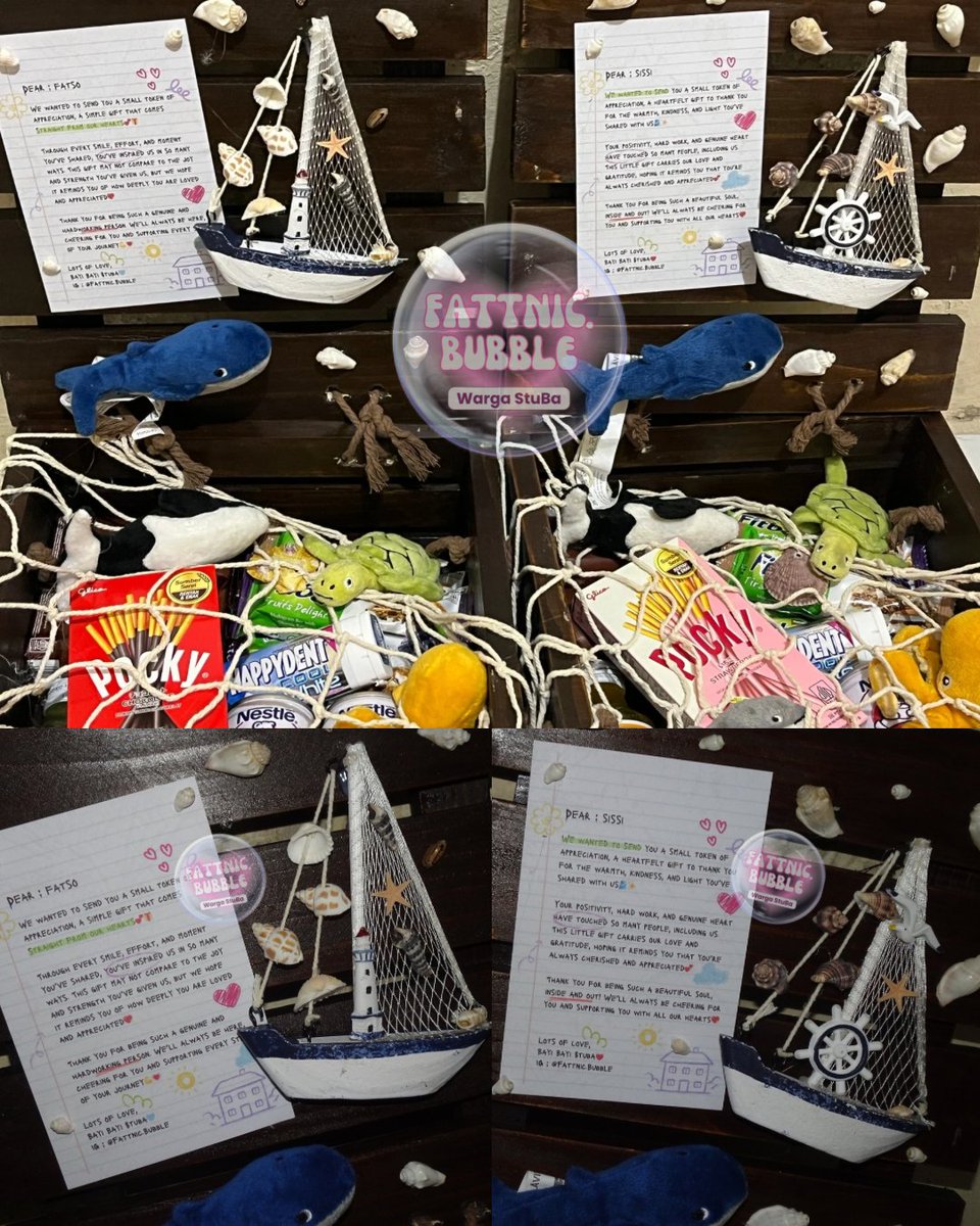 FATTNICBUBBLE's tweet image. A lil celeberation for StuBa 2nd project: All The Things We Grew Through🌊💙

Hey! Here are our token of love and gratitude from us who’s been cheering for you from afar.🌟

It might not be much, but it’s wrapped in something special “All The Things We Grew Through”. A reminder…