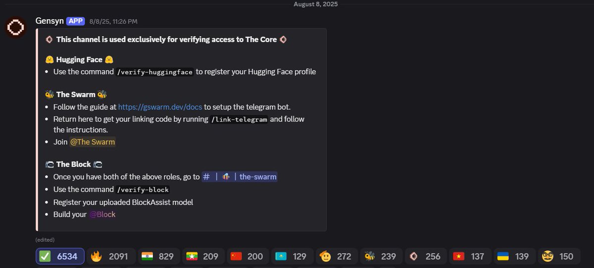 PritiPani1's tweet photo. Gswarm🐝
Finally Got the #Block role in @Gensyn DC 
Still not get your role ?. 
  follow the Screenshot for information📷
you can also join the pioneer programme which is recently launched by #gensyn https://t.co/5fxBpGhfXR