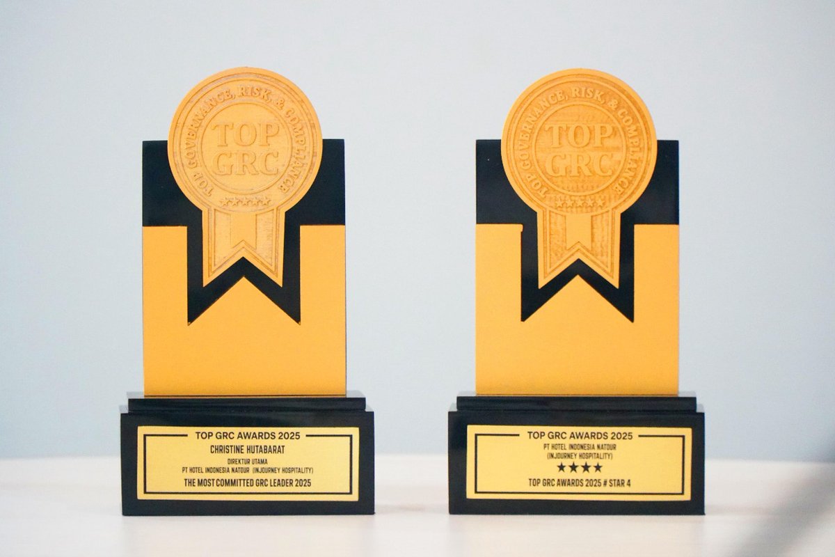aceh_hadir's tweet photo. Selamat! 🎉
@injourneyhospitality.id raih TOP GRC Awards 2025 #4Stars &amp; The Most Committed GRC Leader 2025.
Penghargaan ini bukti komitmen HIN dalam GCG, manajemen risiko, dan kepatuhan demi bisnis berkelanjutan. 🌱

#HINRaihPenghargaanTOPGRC2025 #TOPGRC #InJourneyHospitality https://t.co/ZuEBEuCifD