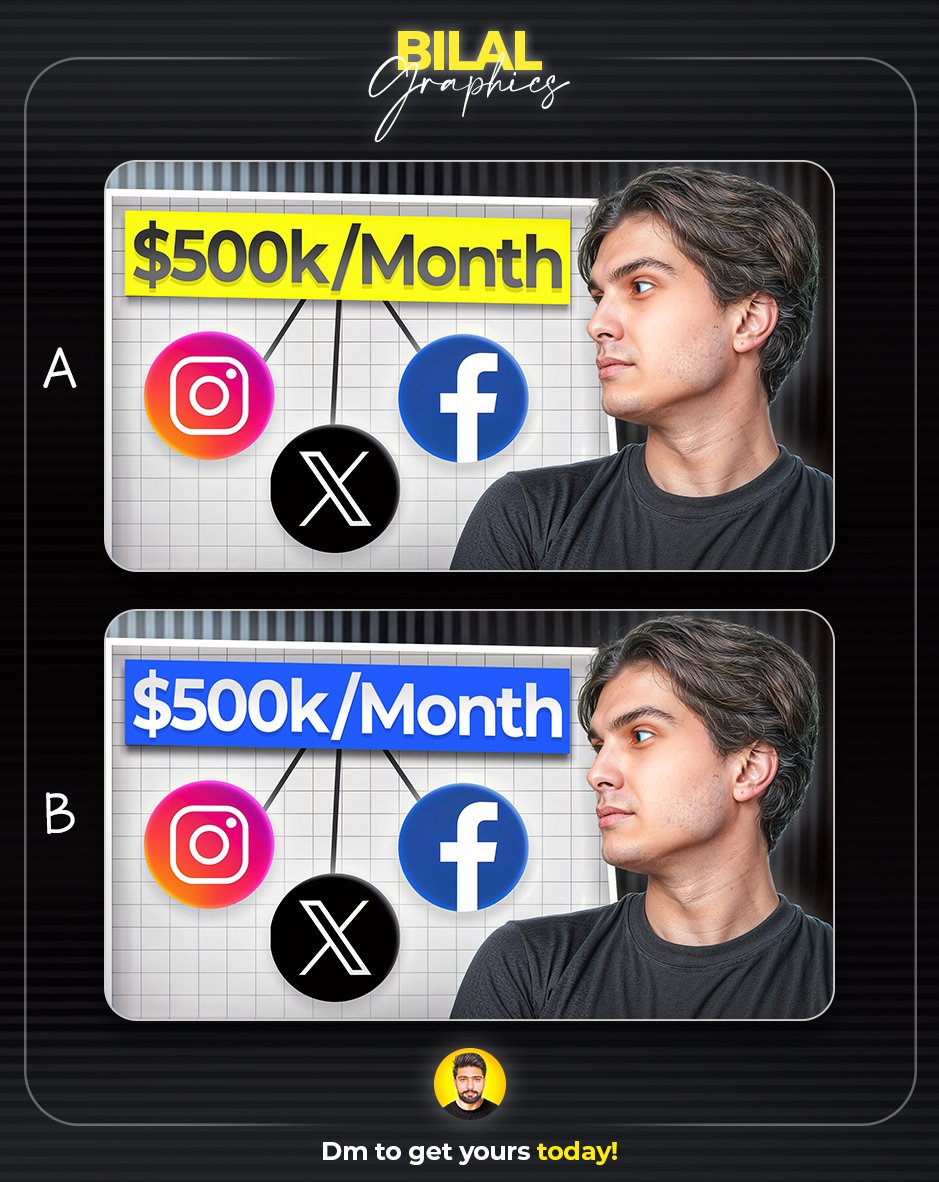 Bilalgraphics07's tweet image. I’ve designed two versions for the same concept A &amp;amp; B 👇

Now I need your opinion!
💬 Which one catches your eye more?
Comment “A” or “B” below ⬇️

Your feedback helps me grow and design even better next time 🙌

#thumbnaildesign #viralreels #contentcreator #viral #ytgrowth