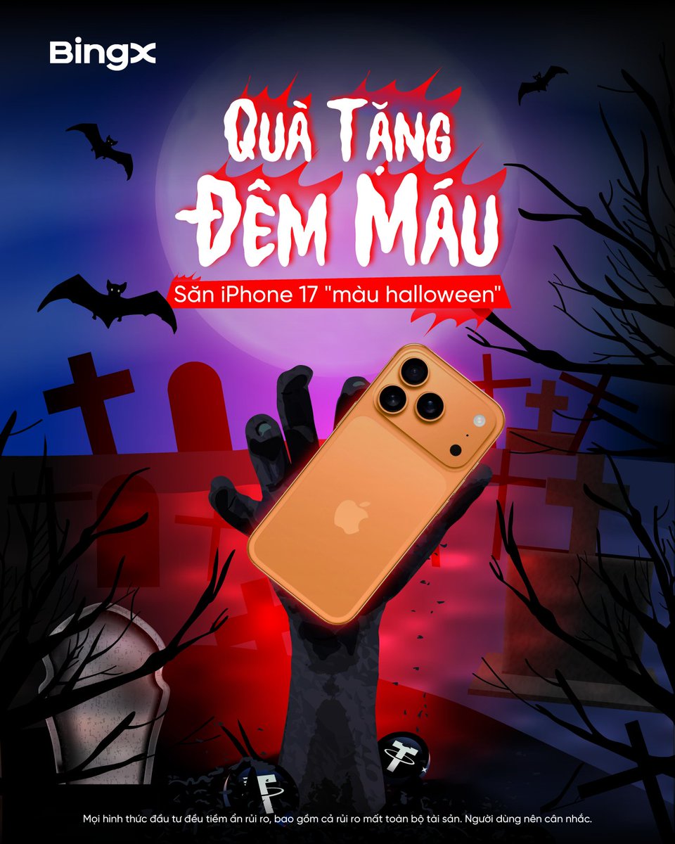[HOT] VUI HALLOWEEN 🎃 NHẬN IPHONE 17?
👻 CHI TIẾT TẠI: bingx.com/en/activity/BX…
#BingX #BXChampions
——— 
BingX - Nâng Tầm Nhà Giao Dịch 
Khám Phá Các Đặc Quyền Người Mới: bingx.com/vi-vn/invite/H…