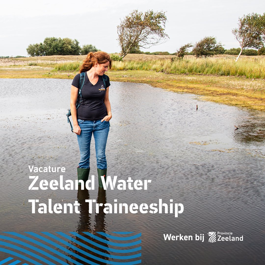 VACATURES: er zijn twee plekken vrijgekomen in het Zeeland Water Talent Programma voor trainees, dus pak deze kans! Je start al in november bij Provincie Zeeland: 
werkenbijprovinciezeeland.nl/vacatures/6ce5…
 of <a href="/waterschap/">Scheldestromen</a> Scheldestromen:
scheldestromen.nl/werken-bij/vac…