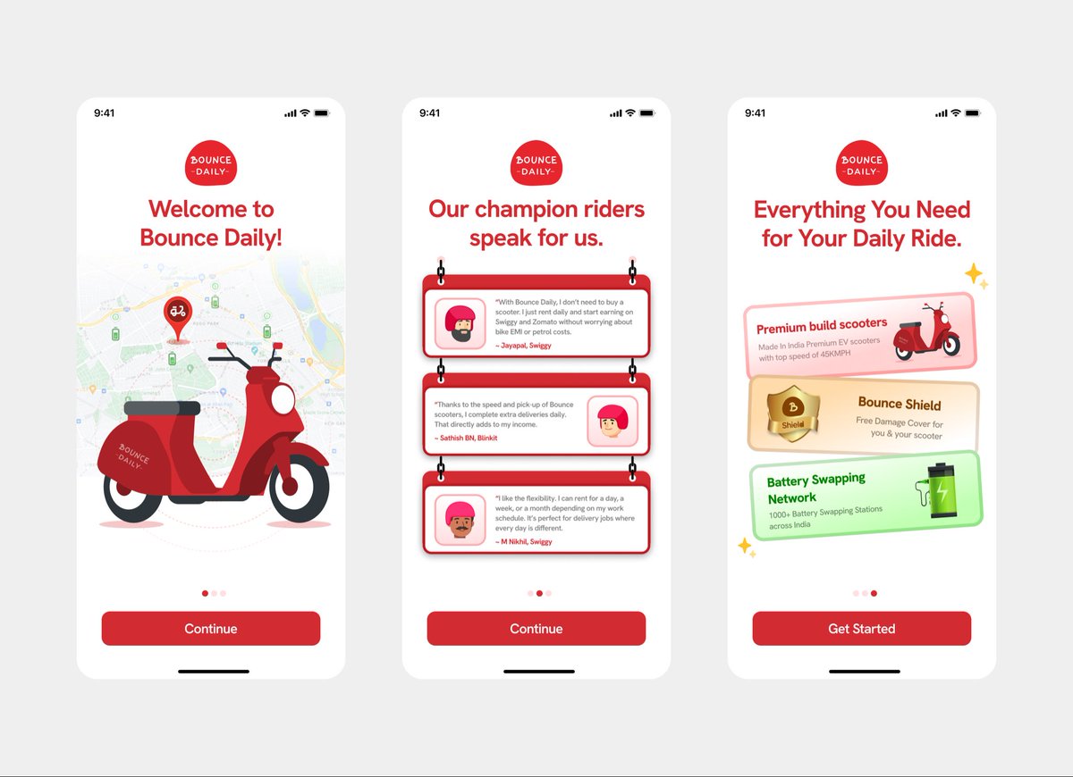 Sanskriti Gupta (@guptasanskritii) on Twitter photo Onboarding exploration for <a href="/bounceshare/">Bounce</a> 🎨👩🎨 Onboarding exploration for <a href="/bounceshare/">Bounce</a> 🎨👩🎨