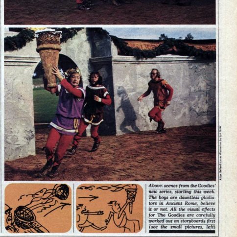 Mark Braxton π (@braxm) on Twitter photo The Goodies episode, Rome Antics, was set in 55AD Britain #OTD 50 years ago. When it was first shown on BBC Two earlier that year, <a href="/RadioTimes/">Radio Times</a> learnt that the filmed sequences were storyboarded first. The Goodies episode, Rome Antics, was set in 55AD Britain #OTD 50 years ago. When it was first shown on BBC Two earlier that year, <a href="/RadioTimes/">Radio Times</a> learnt that the filmed sequences were storyboarded first.