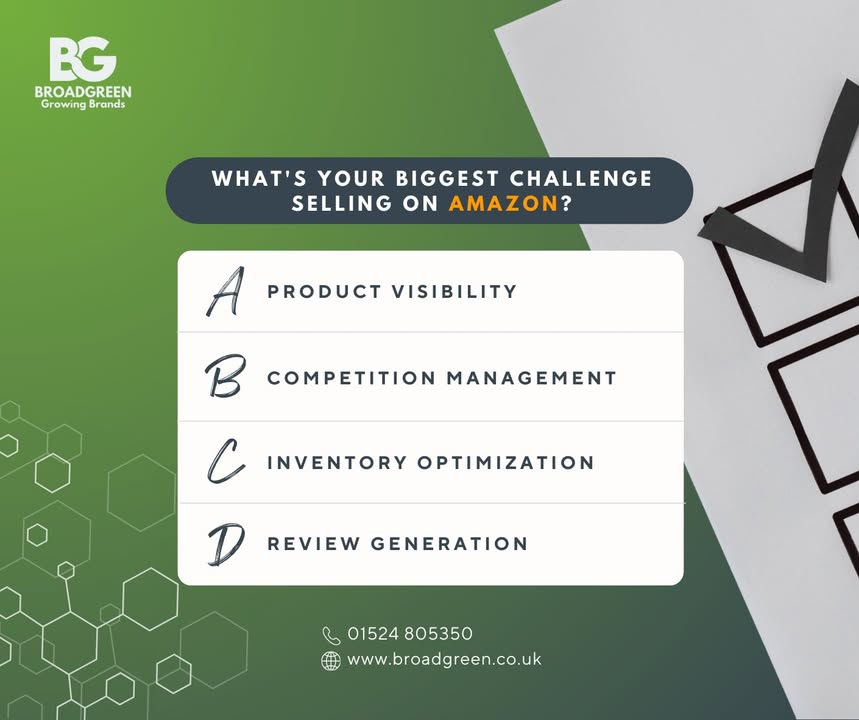 BroadgreenUK's tweet image. Every Amazon seller faces unique challenges. Share yours! At Broadgreen, we specialize in turning these challenges into opportunities. 

#AmazonSellers #EcommerceChallenges #SellOnline #EcommerceSuccess #BusinessGrowth #AmazonBusiness #OnlineRetail #SellerJourney