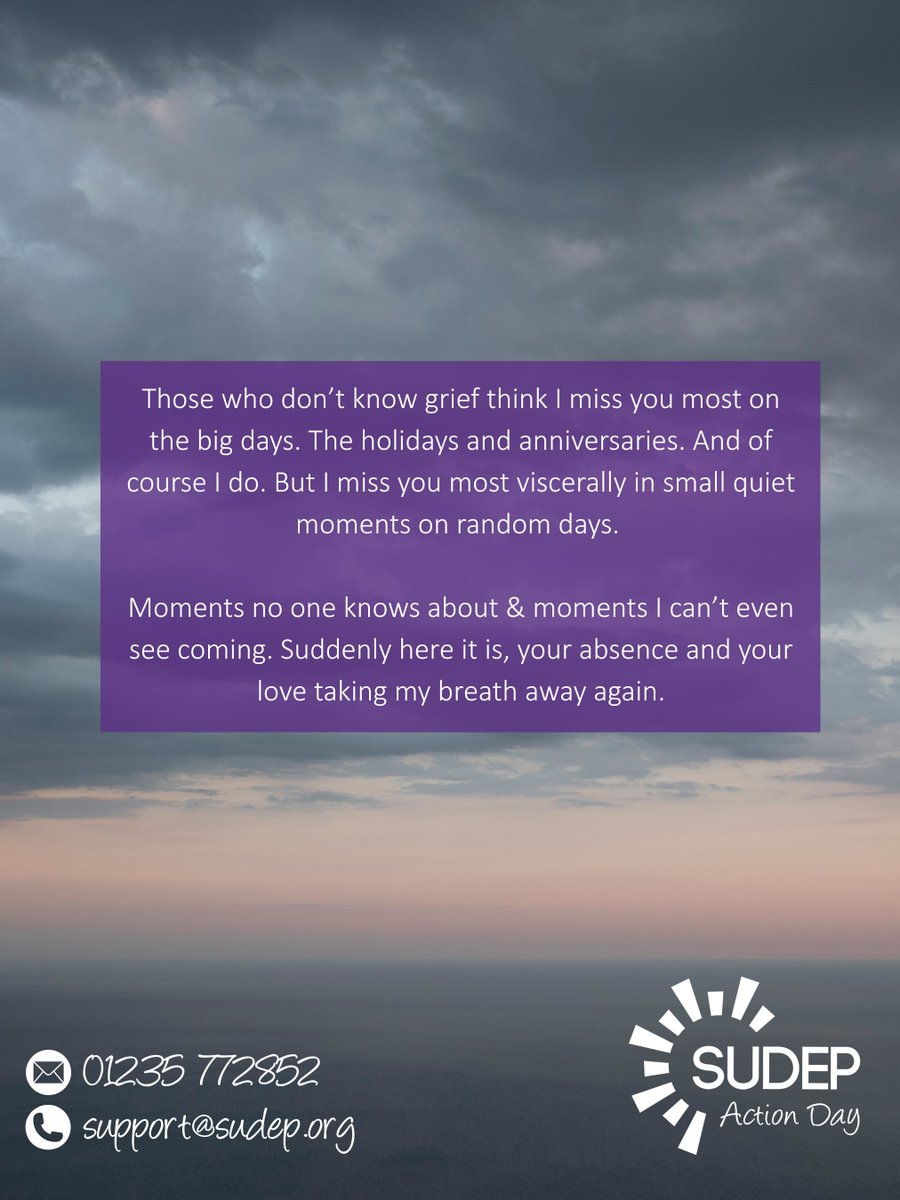 Wednesday 15th October is #SUDEPActionDay2025

We realise the day can intensify thoughts and feelings of losing a loved one to epilepsy but please know our team are here for you. 

Just call 01235 772852 or email support@sudep.org 

#SUDEP #epilepsy #epilepsyawareness