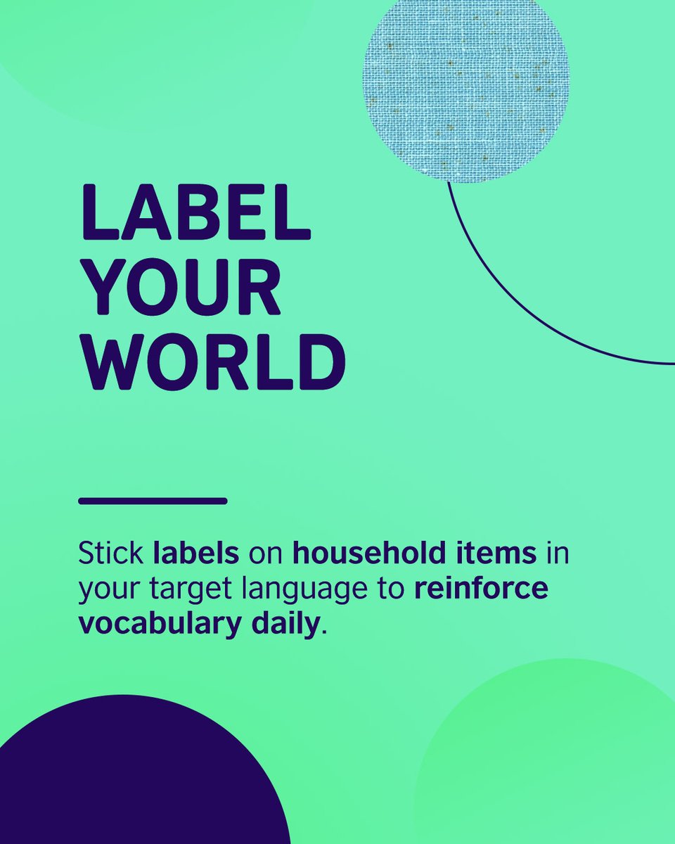 BritishCouncil's tweet image. Language hack of the week! 🏠 Turn your home into a mini language lab and boost your vocabulary.
Have you tried this in the past? Did it help with reinforcing your vocabulary learning?
#LanguageHack