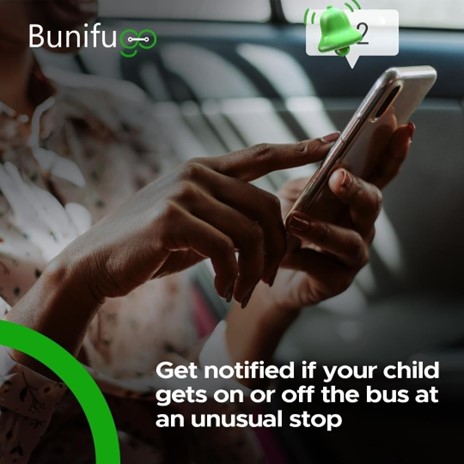 Full assurance of your child’s safety!
With <a href="/BunifuGO/">Bunifu Go</a> , you get real-time SMS/email notifications when your child boards or alights the school bus. Because your child’s safety matters, book your free demo today. To learn more visit bit.ly/42MxM1V or call +254758592949