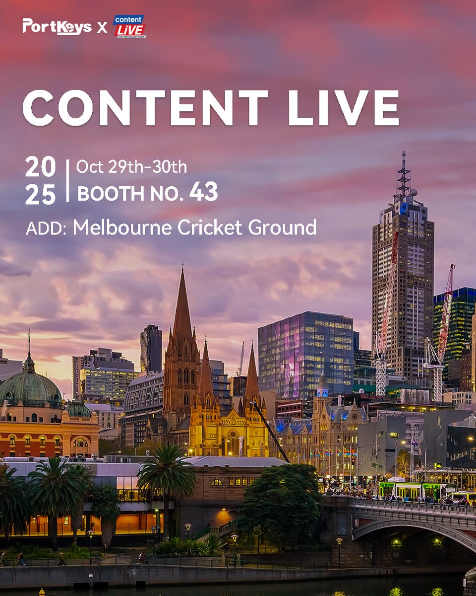 🗓️Portkeys October Calendar is here! 

Come try our monitors and meet our partners on-site! @正成集团 @blonderobotapac

1️⃣ 台北攝影器材暨影音創作設備展 (Oct 16–19)
Booth: J508 | 台北南港展覽館1館1樓

2️⃣ Content Live (Oct 29–30)
Booth: 43 | Melbourne Cricket Ground

#portkeys