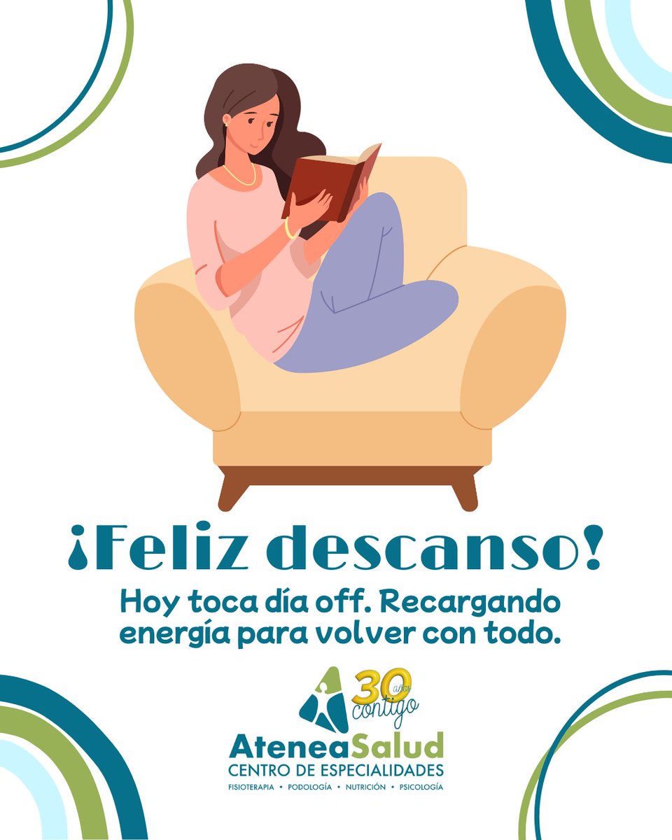 Un día de descanso es también un día de productividad para el alma. 🌿

¡Feliz lunes! 🌟

🌐 ateneasaludjerez.com