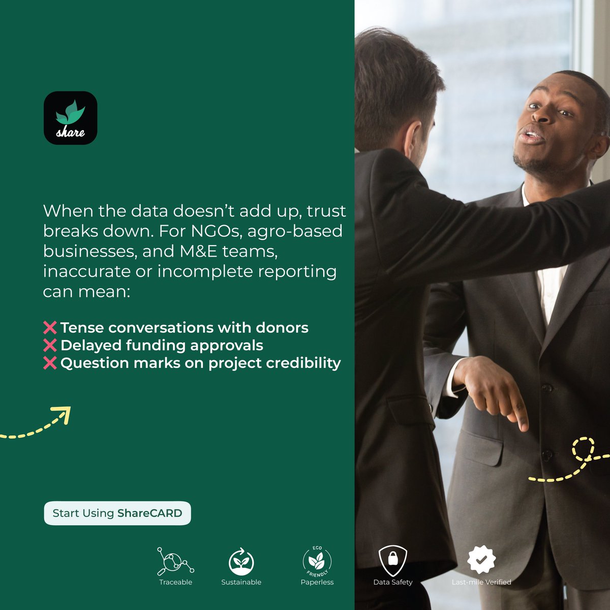 sharecard_app's tweet image. on project credibility

With ShareCARD, every report is automated, verifiable, and audit-ready—so you walk into every conversation with confidence, not excuses.
👉 Keep your reporting clean, clear, and credible. Book a demo today: sharecardapp.com
#DataTransparency #Impact