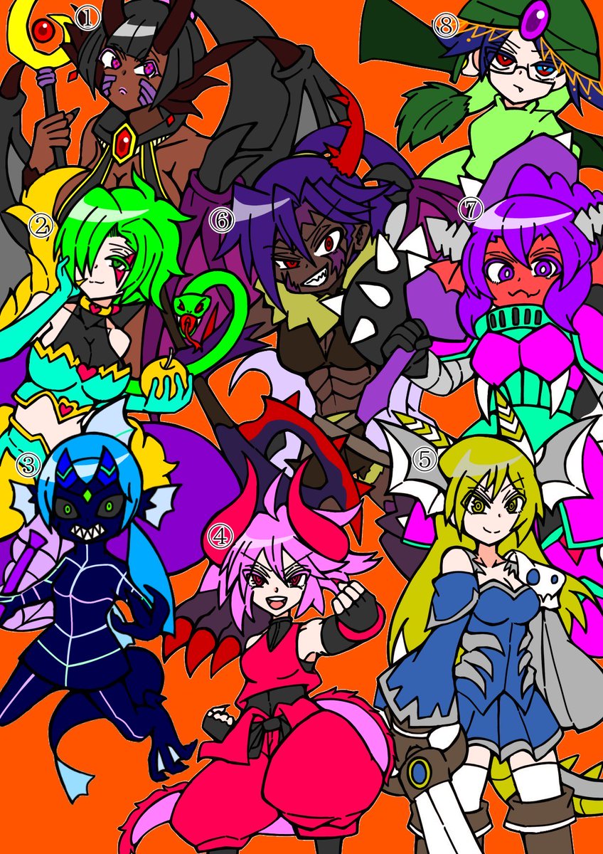 ゆうちゃんさん
(<a href="/wP9TNhDuiIPp8aT/">ゆうちゃん@創作垢</a> )主催のドラゴン×RPGの職業のキャラクターというテーマで参加させて頂きました！

私が描いたドラゴンさんをリプ欄にアンケートを用意していますので是非投票をお願いします！
 #主催が全部描く誰デザ