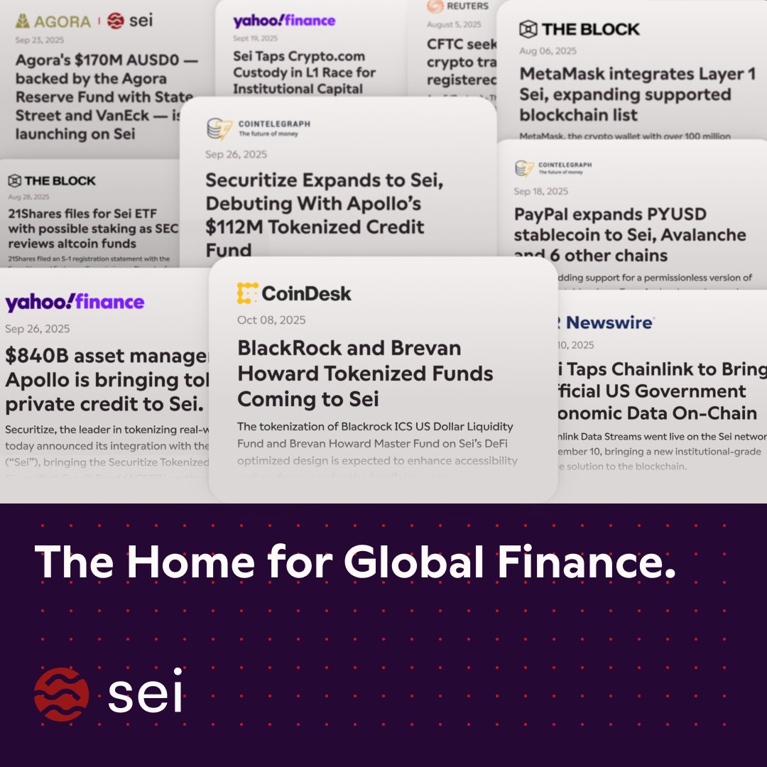 NekozTek's tweet image. Everyone keeps talking about institutions “coming on-chain,” but they’re already here. $SEI is literally hosting integrations tied to BlackRock, Apollo, and PayPal through its partners. Parallelized execution, sub-second finality, IBC pipes already live. The infrastructure is…