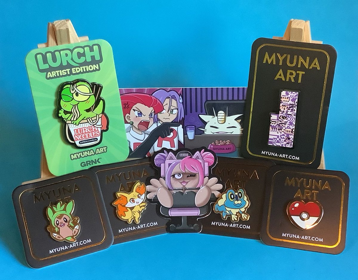 LikelyLeon's tweet image. Myuna-Loot von der #POLARIS2025! War &apos;ne gute Entscheidung, zweimal an deinem Stand vorbeizuschneien. 😆Hat mich wirklich sehr gefreut! @Myuna_Art