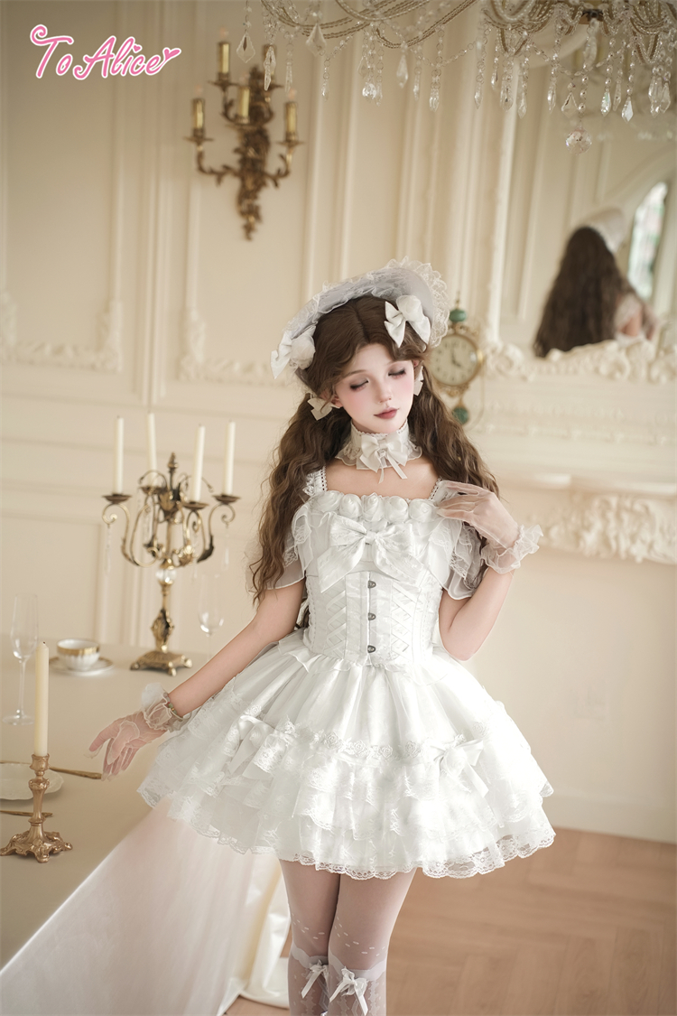 レースドレス形 小物立て ホワイト 楽天市場】【40%OFF】whyto ホワイト レース コンビネーション ドレス