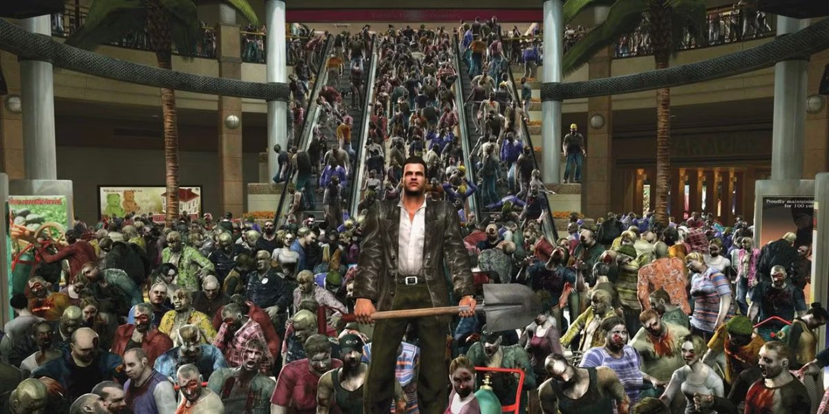 Dead Rising (2006) by <a href="/capcom_official/">CAPCOM公式</a> 

You play a journalist on a zombie outbreak. You get xp by taking pictures, and you can rescue people, and there is a sea  of zombies, and your character progression carries when you died, and the quests are time based... Revolutionary!