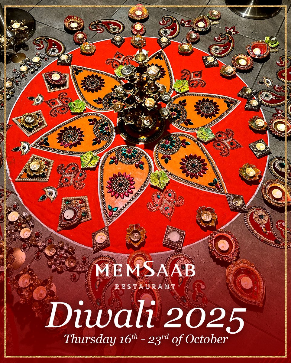 Our Diwali celebrations begin this week and there's still time to book your table with us 📷

Join us between the 16th to 23rd of October and enjoy an extra-special menu featuring a live-cooking station priced at just £47.50pp 📷

Book here - bit.ly/MemSaabNotting…