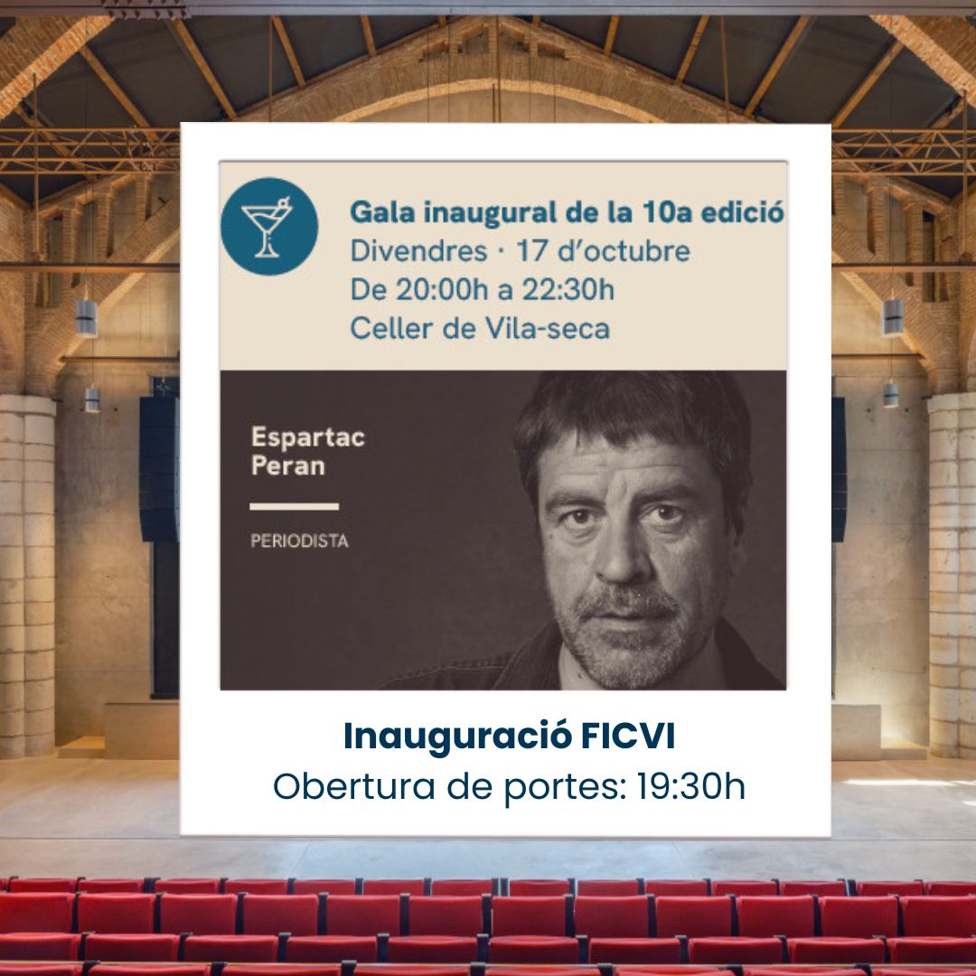 🎬 10a edició del FICVI – Gala inaugural 🎬
Divendres, 17 d'octubre a les 20h
🎭 Lliurament del Premi honorífic a la trajectòria professional a l’actriu Emma Vilarasau, una de les grans figures del teatre i l’audiovisual català.