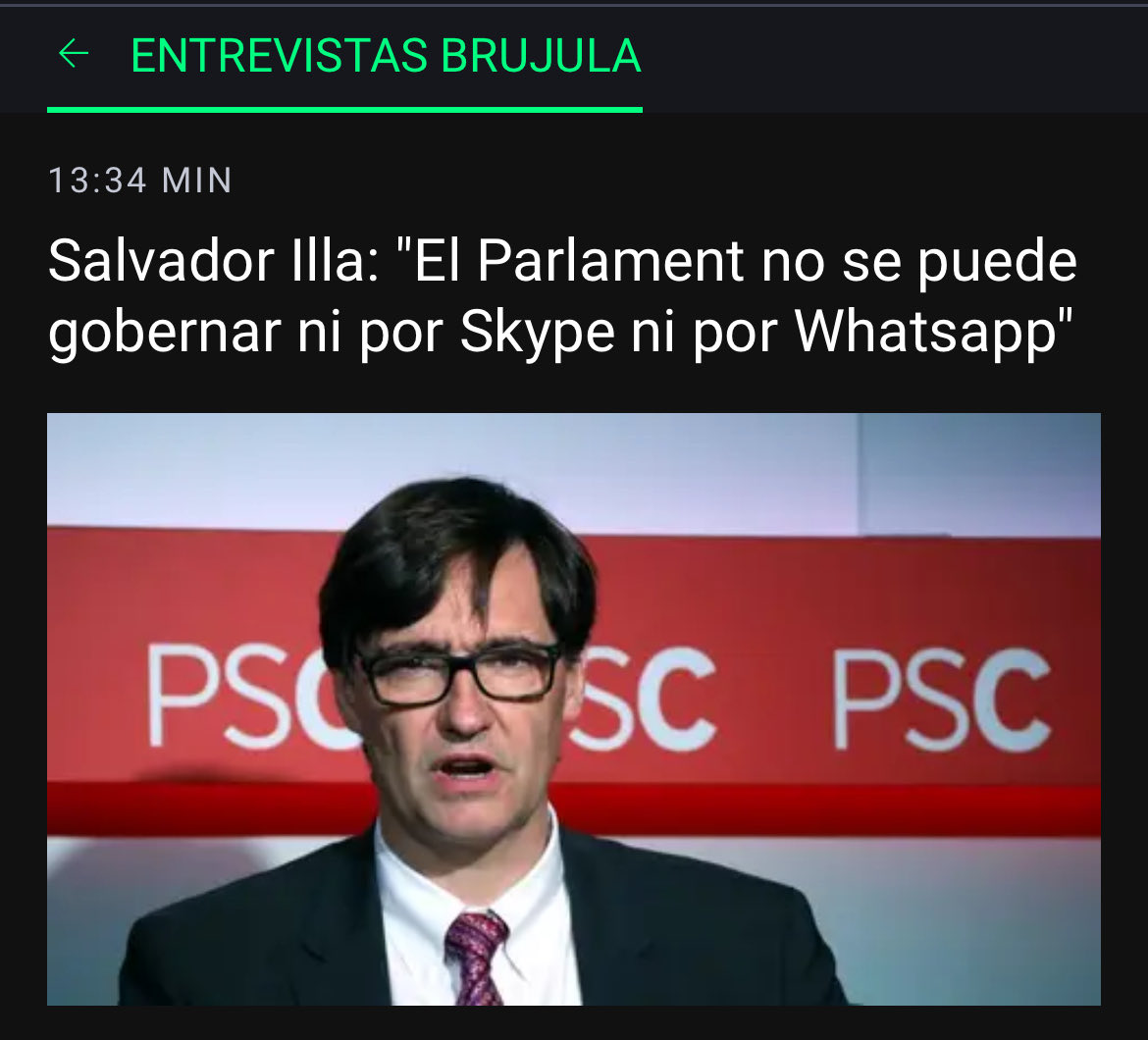 Aleix Clarió 🎏🐉 (@aleixclario) on Twitter photo Sembla que, efectivament, el president Illa ha passat la nit a Madrid mentre el sud del Principat s’inundava. Són els mateixos que deien que “no es pot governar ni per Skype ni per WhatsApp” Sembla que, efectivament, el president Illa ha passat la nit a Madrid mentre el sud del Principat s’inundava. Són els mateixos que deien que “no es pot governar ni per Skype ni per WhatsApp”