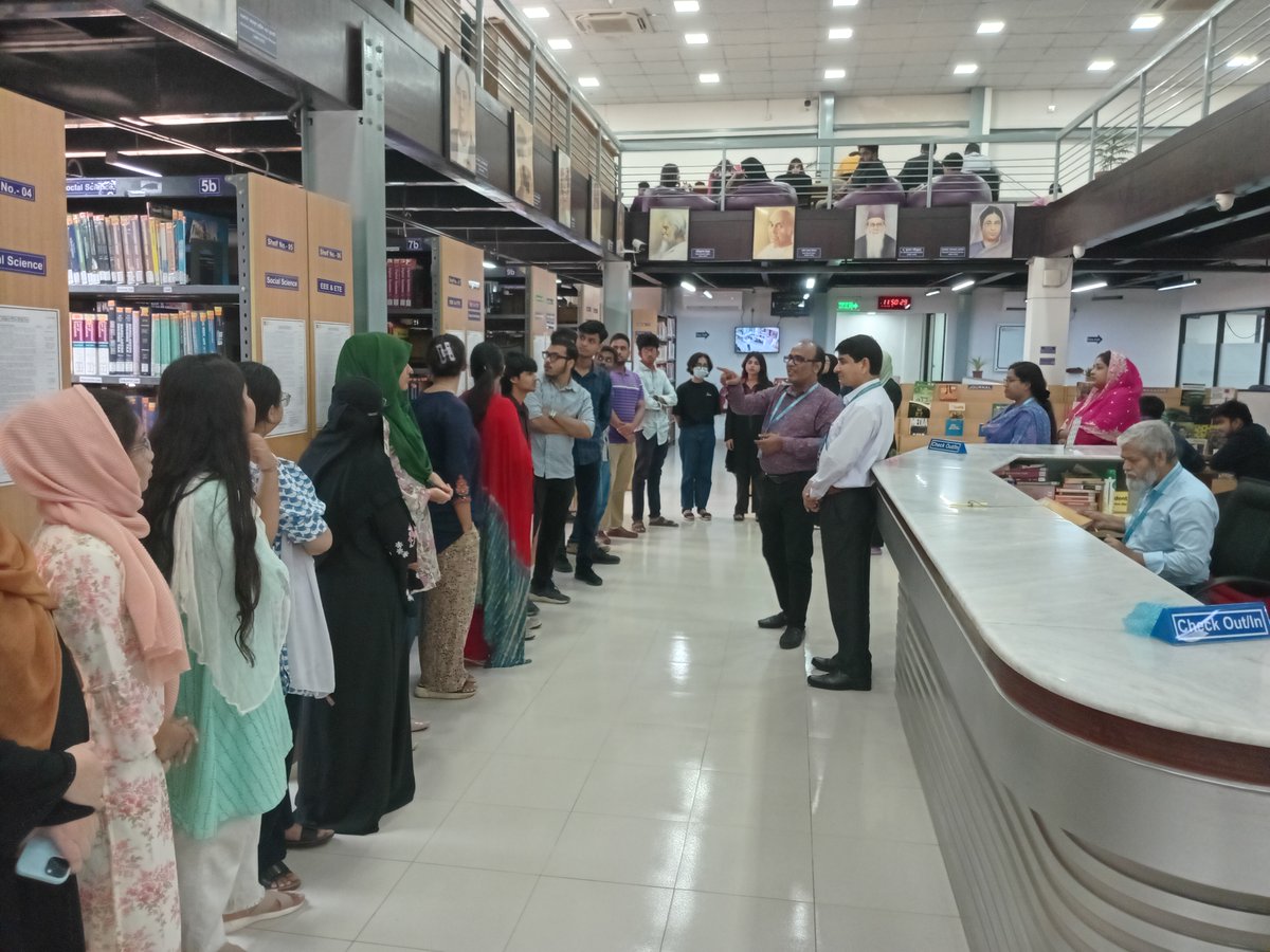 LibraryULAB's tweet image. ULAB Library conducted Library Orientation Session for the undergraduate students of the Department of English and Humanities (DEH) for Fall2025 and they organized the orientation on 12 October 2025.