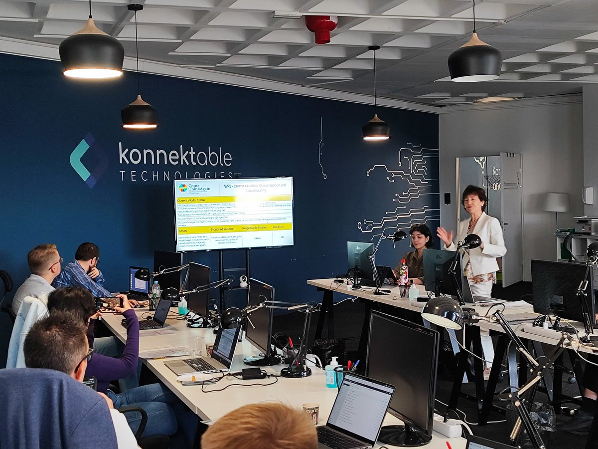 comethinkagain's tweet image. 🌍 The ComeThinkAgain Consortium Meeting has just started in Athens!
Two days of collaboration, updates, and shared progress towards shaping the future of education through #ComputationalThinking, #EntrepreneurshipEducation &amp;amp; #GreenSkills.