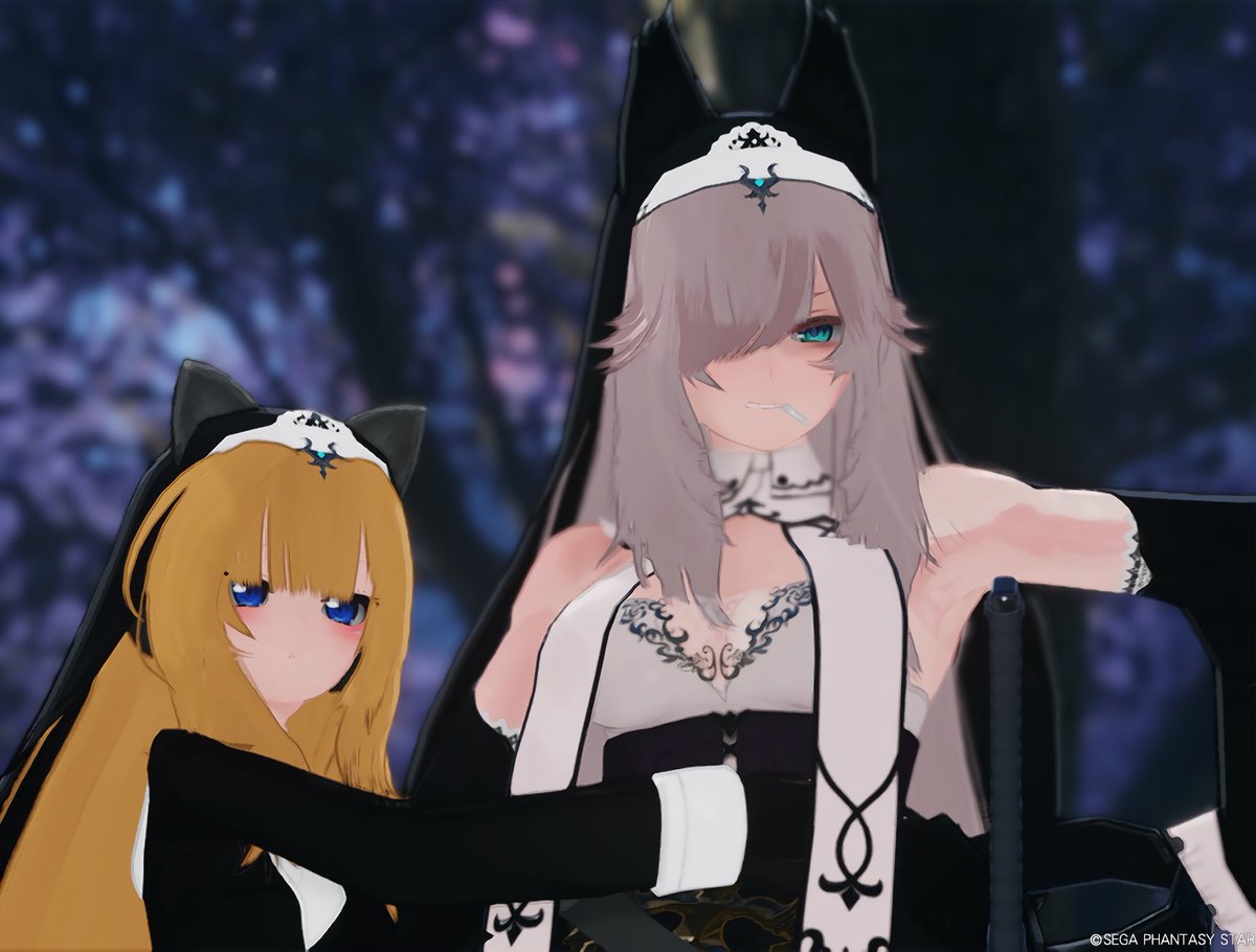 enigma__3's tweet photo. 離れんなよﾁﾋﾞｽｹ。って感じ好き。
伝われ。

#PSO2NGS_SS https://t.co/3n935hDHrG