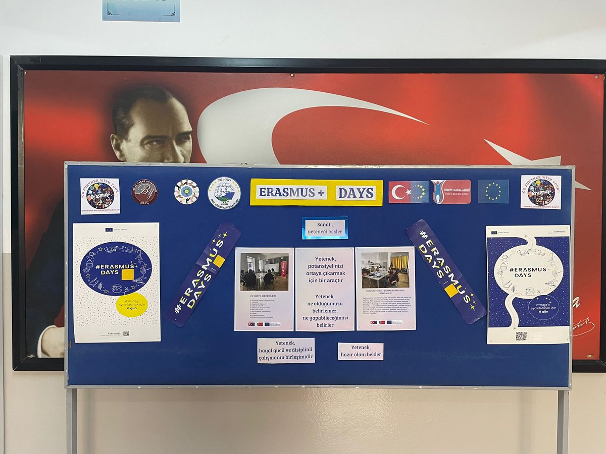 BilalyasarOO's tweet photo. #ErasmusDays kapsamında planladığımız etkinliklere okul panomuzu hazırlayarak başladık @ulusalajans https://t.co/8JNm7ohkJj