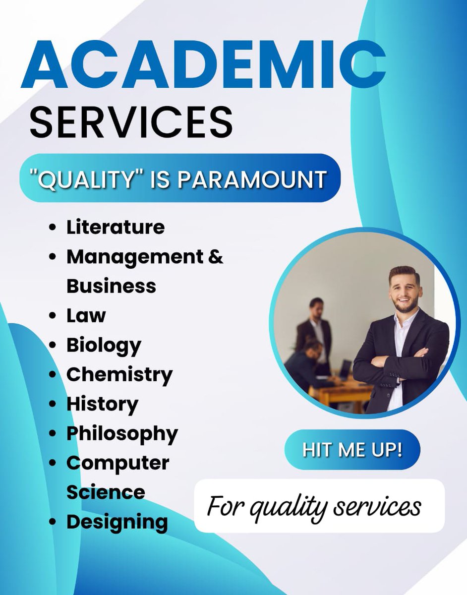 HelperHomework1's tweet image. Feeling stuck with your assignments;
#fallclass
✓Essay due
✓Math......
✓programming
✓Coding..
✓Pay Paper........
✓Homework..
✓Online Classes
✓Assignment.
✓Statistics
✓Accounting
✓finance!
Kindly dm me....
We are available
