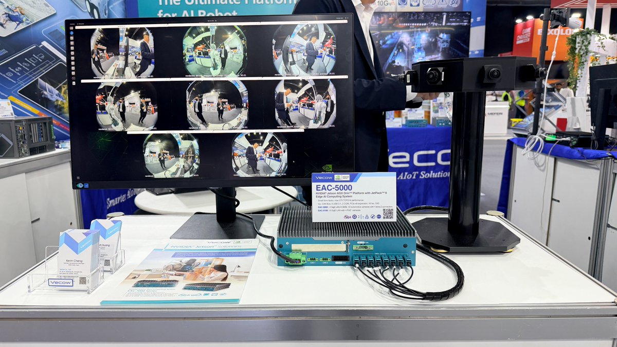 VecowCo's tweet image. Day 1 at #GITEXGlobal 2025 is a GO! 🚀
We&apos;re showcasing the future of Edge AI at Hall 15 Stand #H15-E36.
Our focus: 💻 High-Speed Edge AI 🤖 Advanced AI Robots 🛡️ Mission-Critical AI
Visit Vecow to see it live!
#GITEX #AI #Robotics #EdgeAI #Dubai #Tech #Automation #Vecow