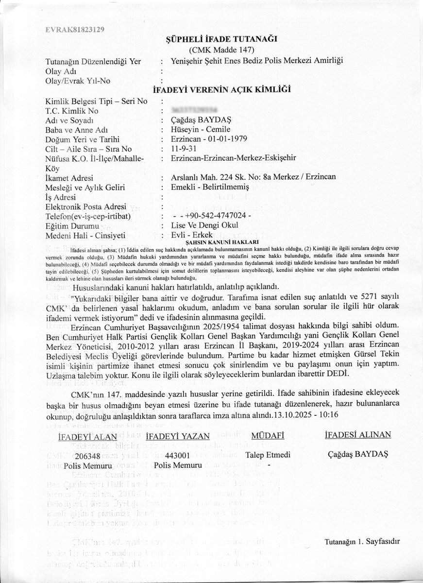 Kayyum Gürsel TEKİN  X paylaşımın nedeniyle benden şikayetçi olmuş...
Vallahi ne diyim çokta haklı olduğumu bir daha anladım...
Yürü bre hızır paşa
Senin de çarkın kırılır
Güvendiğin padişahın
Gün gelir o da devrilir....