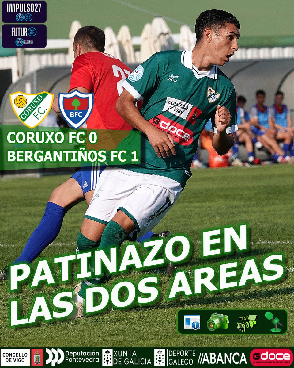 Partido insulso y con mucho contacto físico. El Bergantiños se encontró con un autogol del Coruxo y desde ahí fue un muro en defensa.

<a href="/CoruxoFCoficial/">Coruxo FC ⚒️</a> 0⃣
<a href="/BerganFC/">Bergantiños FC</a> 1⃣
📓🖊️📶🎥🎙️
acortar.link/iSy7PI