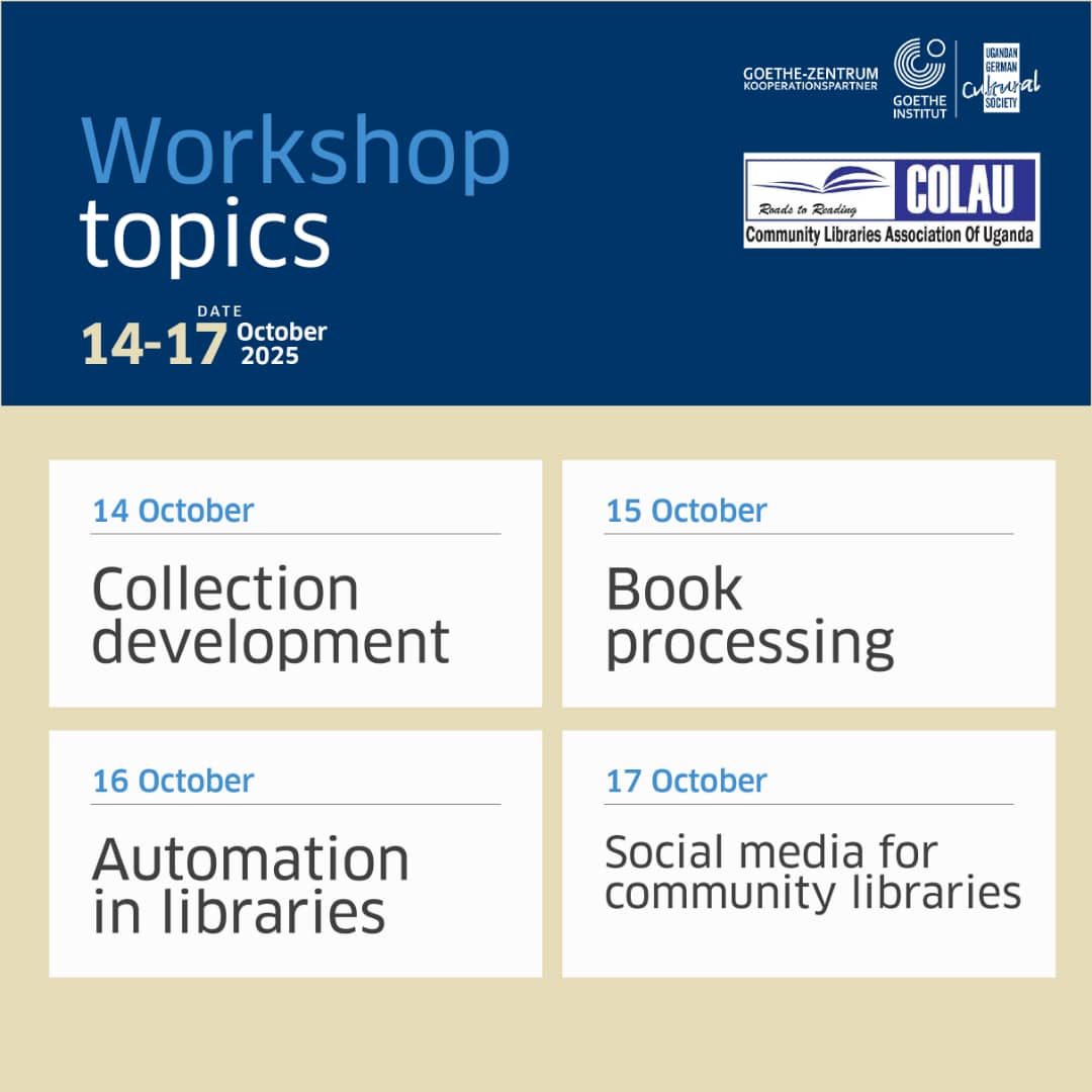 Starting tomorrow,  <a href="/comlibug/">Community Libraries Association of Uganda</a> is partnering with <a href="/GoetheZentrumUG/">Goethe-Zentrum UGCS</a> to carry out a capacity building exercise for Community Libraries. We are grateful for this collaboration.