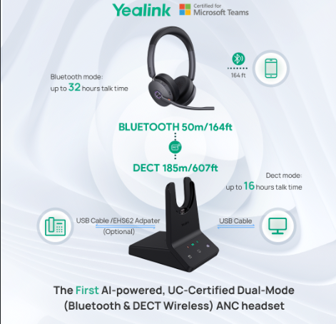 msdsolutionsksa's tweet image. Yealink WH68: The First AI-powered, UC-certified Dual-Mode(DECT &amp;amp; Bluetooth) ANC Headset

Say hello to the WH68, the first AI-powered, UC-certified Dual-Mode ANC headset that juggles it all for you

Contact us via email at info@msd-solutions.net

#MSDSOLUTIONS #Yealink #WH68